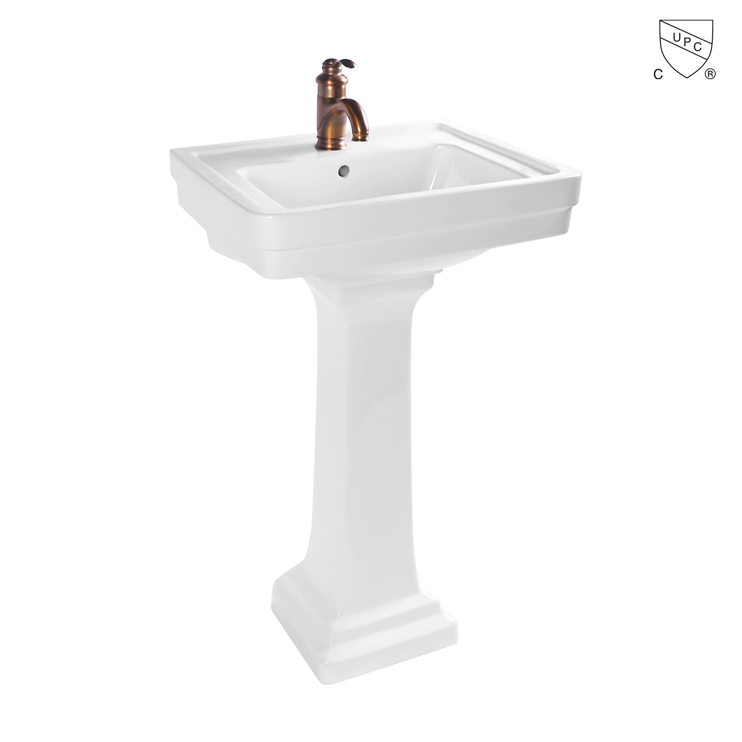 Bathroom ceramic Tall pedestal sink, freestanding wash basin, MB-2071